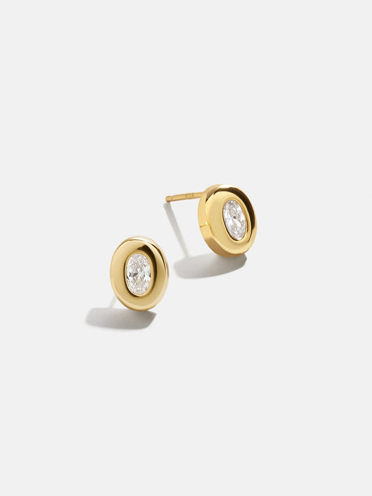 18K Gold Vermeil Lana Earrings - Gold/Pavé