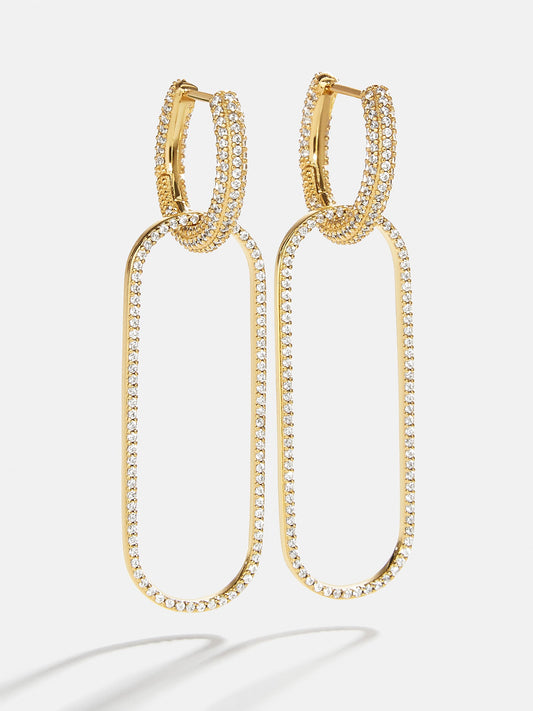 18K Gold Vermeil Clara Earrings - Gold/Pavé