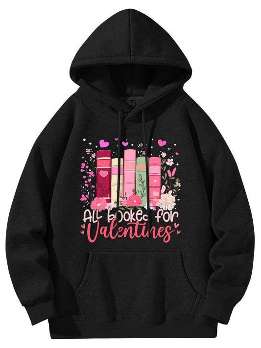 Books Are My Love Language Hoodie For Women You Are Enough Black 250gsm Cotton Long Sleeve Men Casual Hoodie